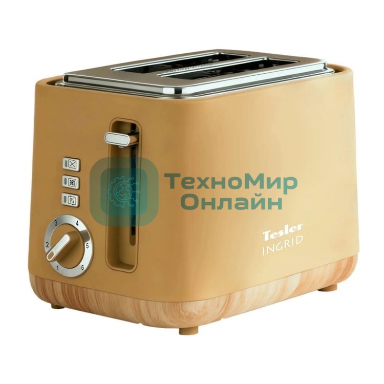 Тостер Tesler TT-244, оранжевый, 815 Вт, 2 слота