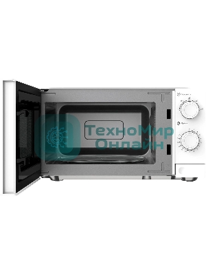 Микроволновая печь Oasis MW-70XW белый, 20 л, 700 Вт, переключатели - поворотный механизм
