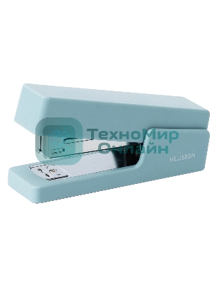 Степлер Deli ENS084 Nusign 24/6 26/6 (20 листов) синий, 100 скоб, коробка