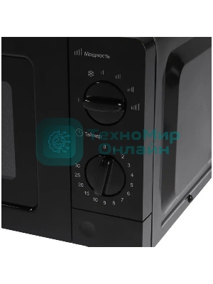 Микроволновая печь ECON ECO-2031M черный, 20 л, 700 Вт, переключатели - поворотный механизм