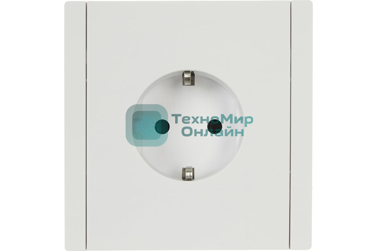 Розетка СП FORTE&PIANO FP213 16А с заземл. защ. шторки безвинт. крепл. белый IEK FP-R14-16-1-K01