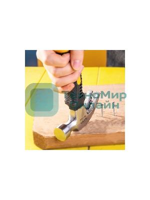 Молоток-гвоздодер укороченный Deli DL441008 250 гр, 160 мм, фиберглассовая рукоять