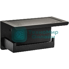 Держатель туалетной бумаги из нержавеющей стали BRIMIX 79920, антивандальный, с полочкой, квадратный профиль, черный.