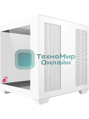 Компьютерный корпус Bloody CC-121 белый без БП mATX 7x120мм 1xUSB2.0 1xUSB3.0 audio