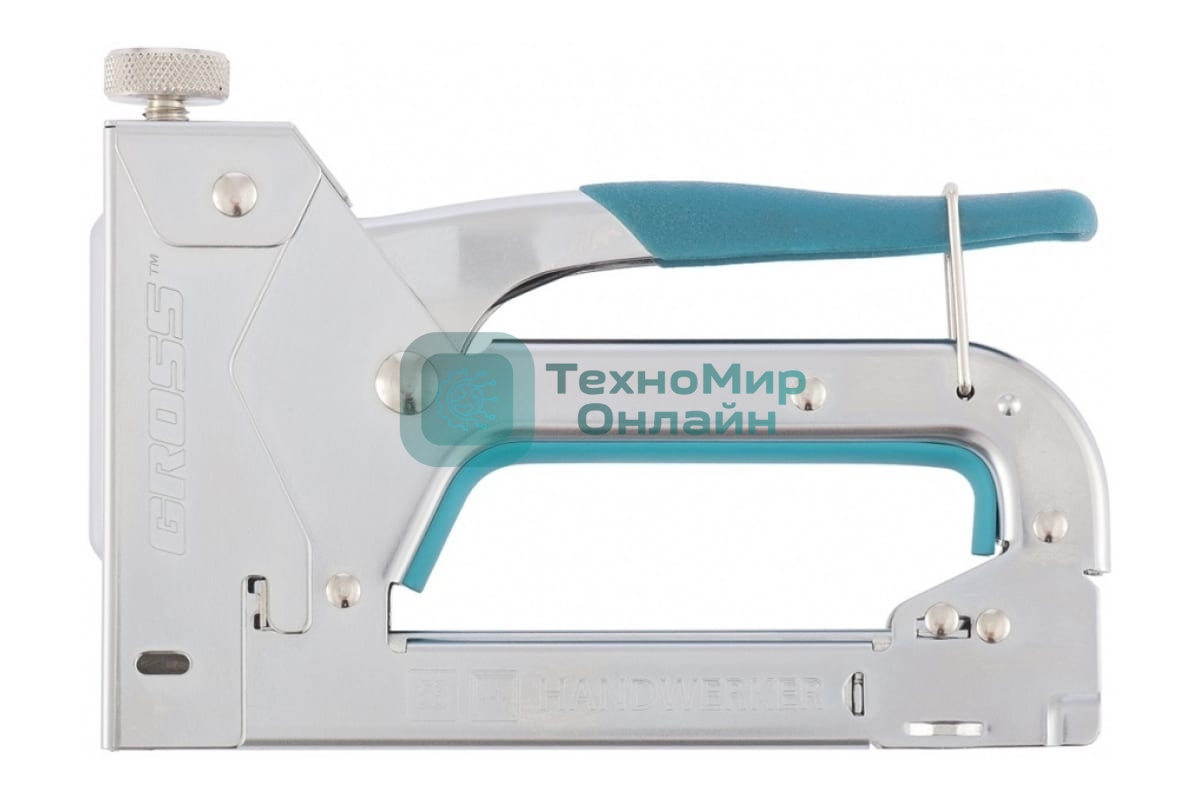 Степлер Gross 41000 мебельный регулируемый handwerker стальной корпус тип скобы 53 4-14мм