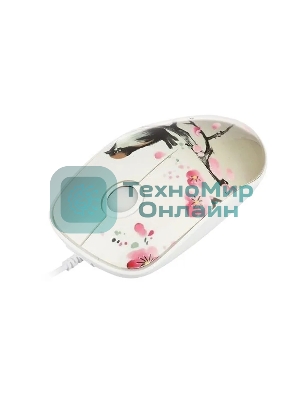 Мышь проводная Qumo Office M43 Serenity белый, 1000 dpi, USB, кнопки - 3