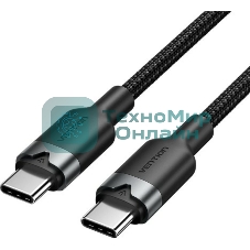 Кабель Vention USB 2.0 CM/CM - 1м. черный 3А PD60W