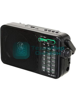 Радиоприемник портативный Сигнал РП-233BT черный USB microSD