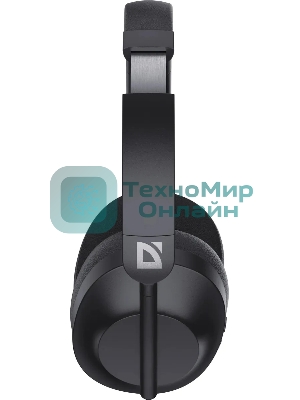 Беспроводные/проводные наушники Defender FreeMotion B485 черный, накладные, Bluetooth + проводной, складная конструкция, микрофон, до 50 ч
