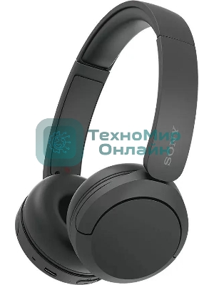 Беспроводные наушники Sony WH-CH520 черный, накладные, Bluetooth, быстрая зарядка, до 50 ч