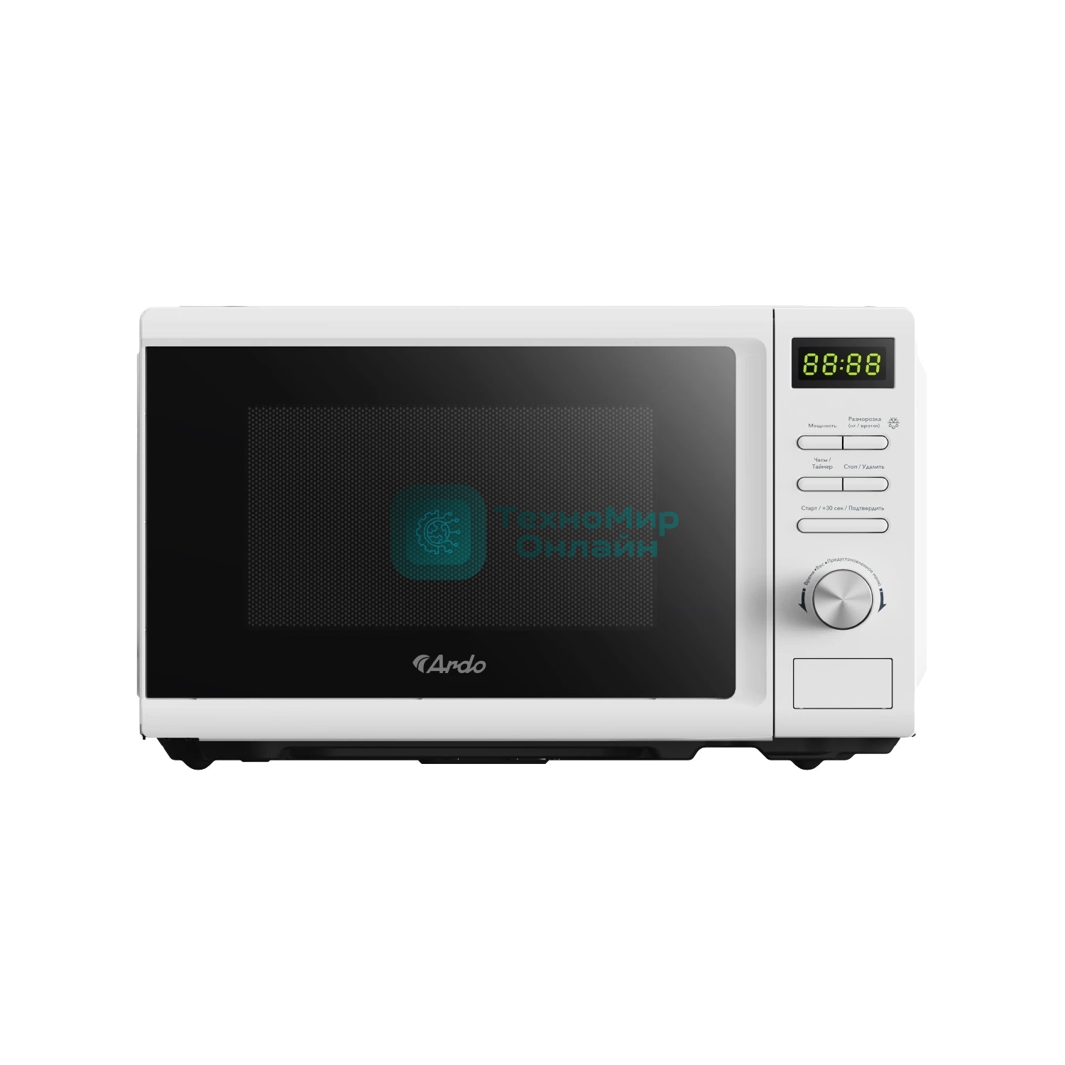 Микроволновая печь Ardo MEA20-EW2 белый, 20 л, 700 Вт, переключатели - кнопки, поворотный механизм