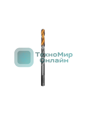 Сверло спиральное по металлу Denzel 7,5 x 109мм, Р6М5, Golden Tip
