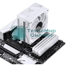 Кулер для процессора JONSBO CR-1000 V2 PRO ARGB (230W, 4-pin PWM, 157мм, Al/Cu, 6x6мм, ARGB, 1x120мм, 59.48CFM, 32.0dBA, 1500RPM, S: 1700/1200/115X, AM4/AM5 белый)