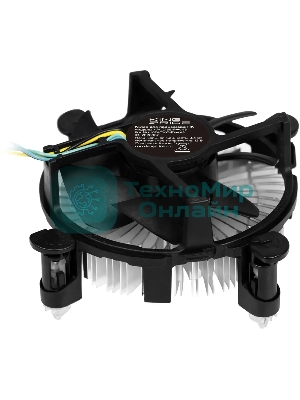 Кулер KingPrice KPAC-65-PWM3 92x92x25мм Soc-1200/1150/1151/1155 черный 4-pin 18-35dB Al 65W 140gr Ret