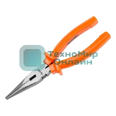 Длинногубцы Sparta Classic, 180 мм, прямые шлифованные, пластмассовые рукоятки