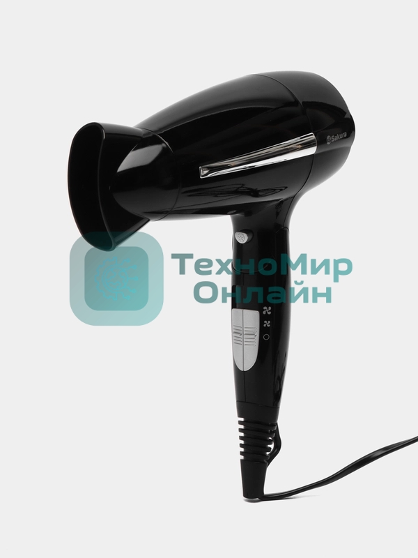 Фен Sakura SA-4042BK черный, 2000-2200 Вт, компактный