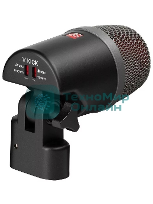 Микрофон динамический sE Electronics V KICK инструментальный, универсальный, для бас-барабанов и других источников, 20 Гц 19 кГц, суперкардиоида, комплектация: резьбовой адаптер, чехол на молнии, ветрозащита, гайка с накаткой для надежной фиксации ми