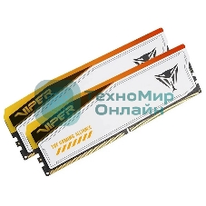 Оперативная память Patriot Viper Elite 5 TUF Gaming, DDR5, 32Gb (2x16 GB), 6000 MHz, CL36, DIMM, радиатор, RGB, белый