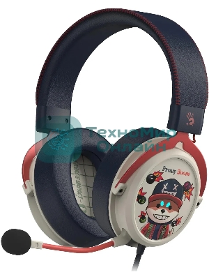 Гарнитура Bloody M595 Proxy Boom бежевый/чёрный, проводная, съёмный микрофон, подсветка