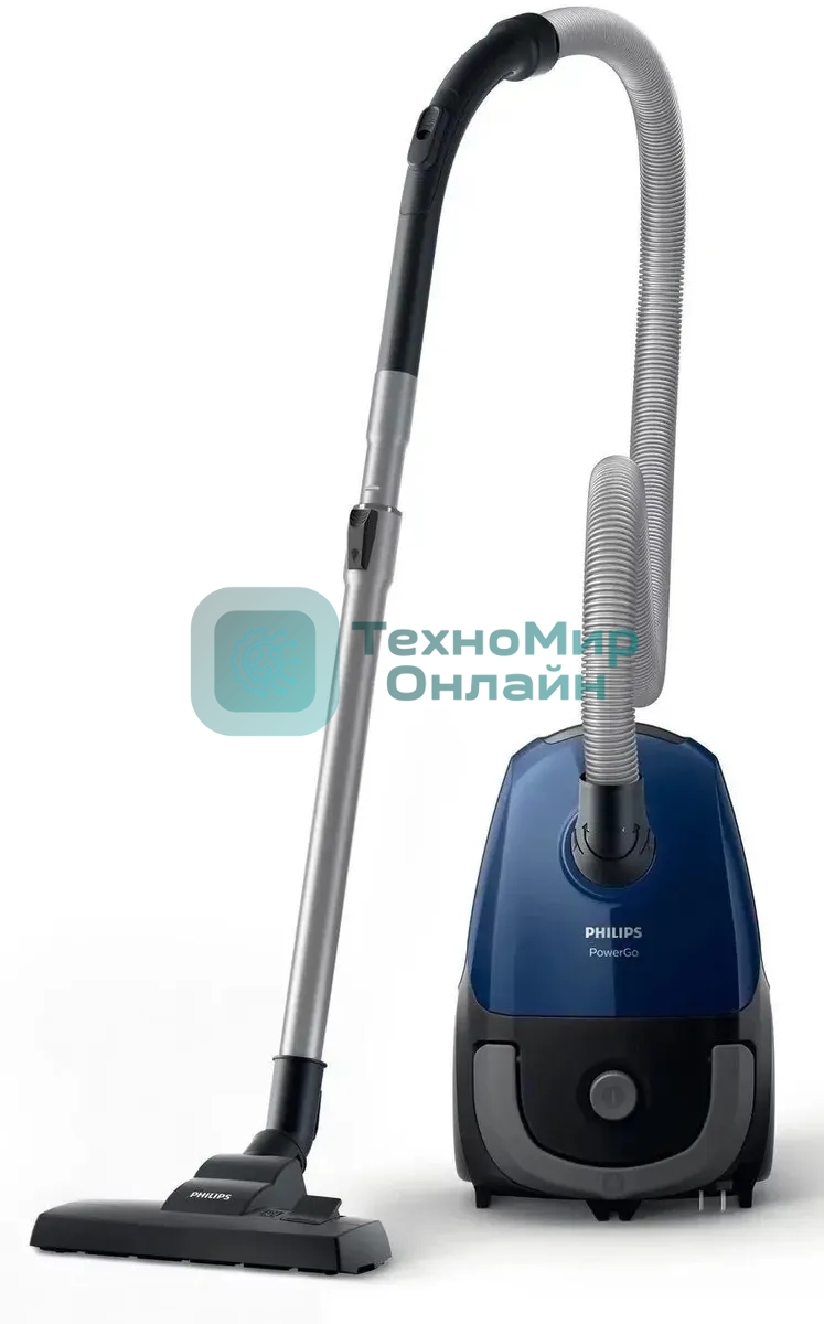 Пылесос Philips FC8240/09 синий/черный, 900 Вт, уборка сухая, пылесборник мешок, 3 л