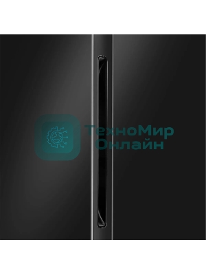 Холодильник Maunfeld MFF177NFBE черный, двухкамерный 263/170л морозилка сбоку, No Frost, Side by Side