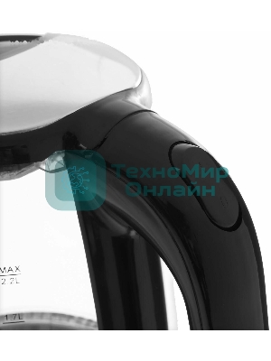 Чайник электрический Sakura SA-2722BK 2,2л,стекло,черный