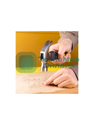 Молоток-гвоздодер укороченный Deli DL441008 250 гр, 160 мм, фиберглассовая рукоять