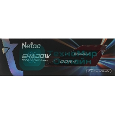 Оперативная память NETAC Shadow, DDR4, 16GB (1x16GB), 3200MHz, CL16, DIMM, с радиаторами, красный