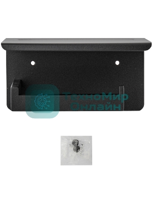 Держатель туалетной бумаги из нержавеющей стали BRIMIX 79920, антивандальный, с полочкой, квадратный профиль, черный.