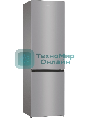 Холодильник Gorenje NRK6201ES4 серебристый двухкамерный 235/96 л морозилка снизу, No Frost