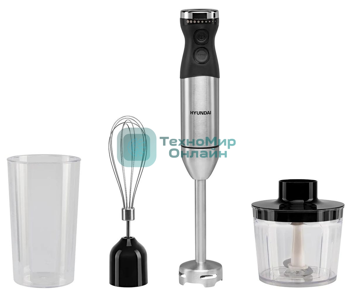 Блендер погружной Hyundai HYB-H3824 800 Вт, серебристый/черный