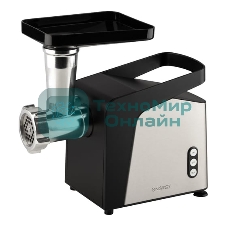 Мясорубка электрическая ENERGY EN-153 черный, 2400 Вт, 1.5 кг/мин, реверс, защита от перегрузки, насадки - 4