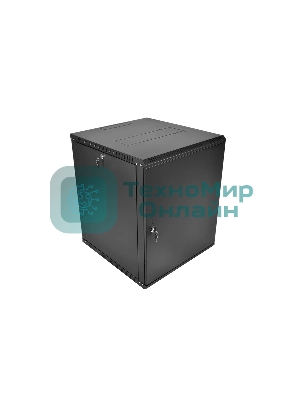 Шкаф телекоммуникационный настенный разборный ЦМО ЭКОНОМ 15U (600 650) дверь металл, черный