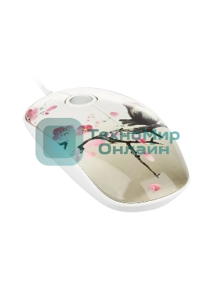 Мышь проводная Qumo Office M43 Serenity белый, 1000 dpi, USB, кнопки - 3