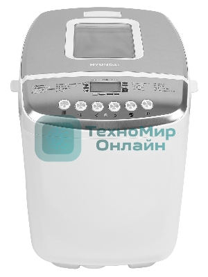 Хлебопечка Hyundai HYBM-M0815 белый/серебристый, 850 Вт, 1.5 кг, 16 программ