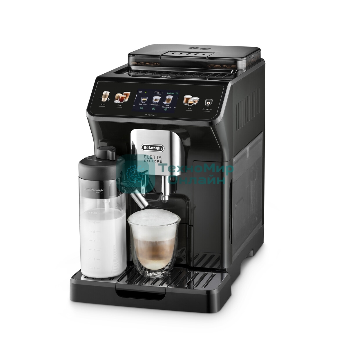 Кофемашина автоматическая DeLonghi ECAM450.65.G серый/черный, исп. кофе - зерновой/молотый, 1.8 л, 1450 Вт, 19 Бар.
