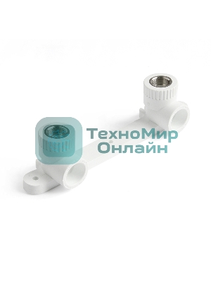 Планка монтажная с водорозетками полипропиленовая 20 х 1/2' ВР для смесителя белая PRO AQUA