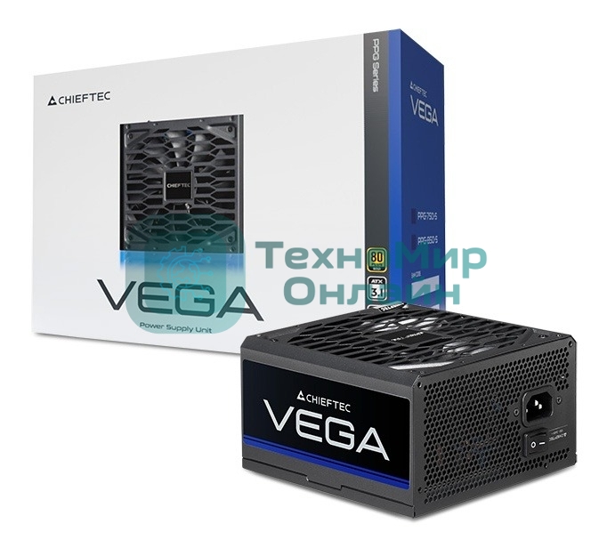 Блок питания Chieftec Vega PPG-850-S, 850Вт, 80 PLUS Gold, 135мм, черный
