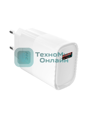 Сетевое зарядное устройство MORE CHOICE (4620202553409) NC09a 1USB 3.0A QC3.0 15W, белый