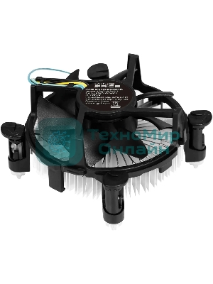 Кулер KingPrice KPAC-65-PWM3 92x92x25мм Soc-1200/1150/1151/1155 черный 4-pin 18-35dB Al 65W 140gr Ret