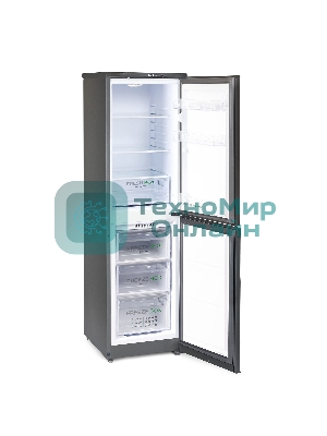 Холодильник Бирюса W420 графит двухкамерный 125/80л морозилка снизу