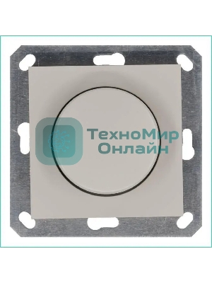 Светорегулятор Jasmart поворотно-нажимной (диммер) LED 30-400Вт 1gang 2way механизм тауп