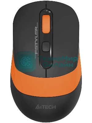 Мышь беспроводная A4Tech Fstyler FG10S черный/оранжевый, 2000 dpi, радиоканал, USB, кнопки - 4