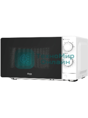 Микроволновая печь Oasis MW-70XW белый, 20 л, 700 Вт, переключатели - поворотный механизм