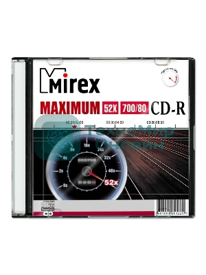 Диск CD-R Mirex 700 Mb, 52х, Maximum, Slim Case (1), (1/200)