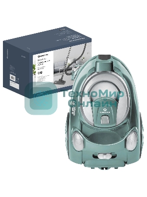 Пылесос Eurostek EVC-3007 изумрудный, 450/2600 Вт, уборка сухая, пылесборник контейнер 2.5 л