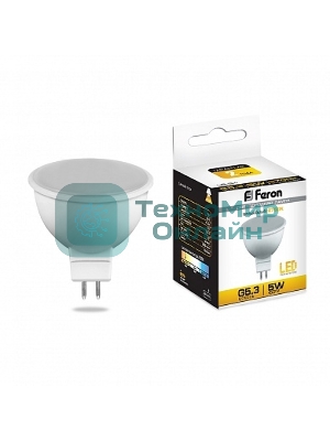 Лампа светодиодная Feron LB-24 5W 230V G5.3 2700K MR16