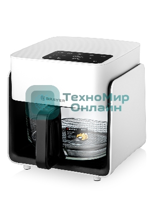 Аэрогриль Brayer 2046BR белый, 1300 Вт, 4.2 л, сенсор, 5 программ