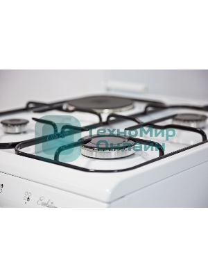 Плита комбинированная De Luxe 506031.00ГЭ (КР) белый, конфорок 4 шт, духовка 60 л, 50 см x 85 см x 60 см