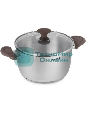 Кастрюля Rondell Coffee Bean RDS-1645, 5.7 л, 24 см, без крышки, стальной